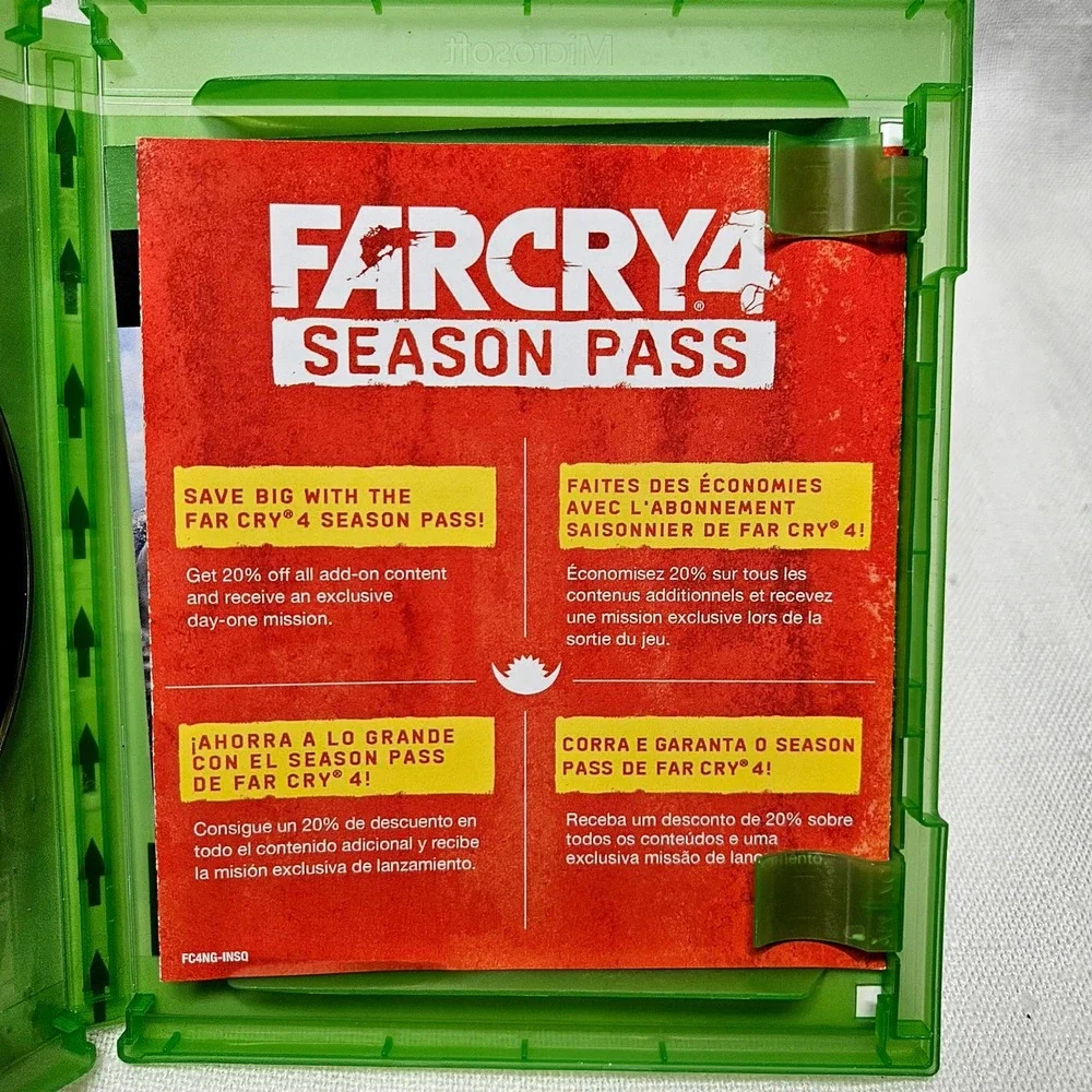 Ubisoft Far Cry 4 Video Game Xbox One OS Green Limited Edition Shooter FPS Kyrat